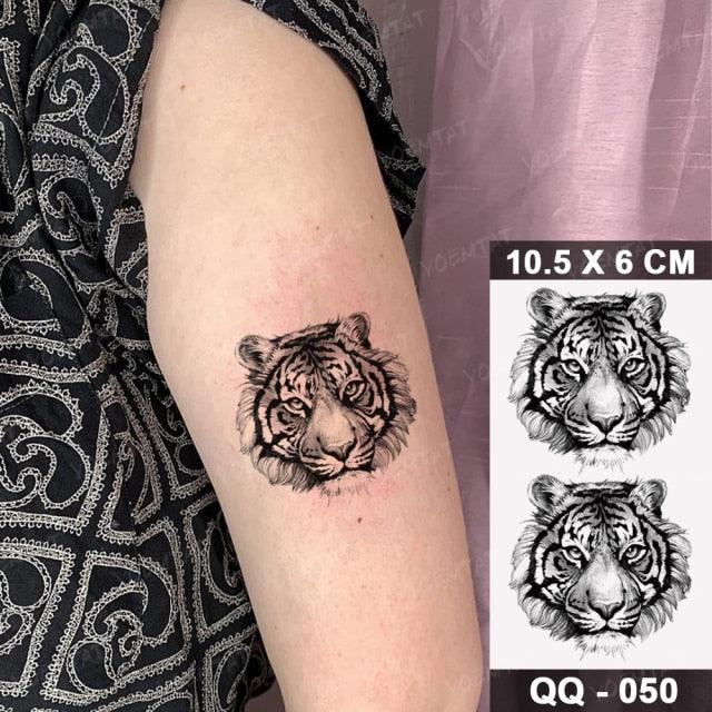 New Waterproof Temporary Tattoo Sticker Deer Animal Flash Tatoo Black Line Body Art Small Decorative Design For Womens Boys