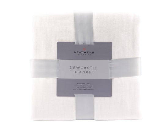 Oversized Queen Bamboo Muslin Blanket White Lightweight