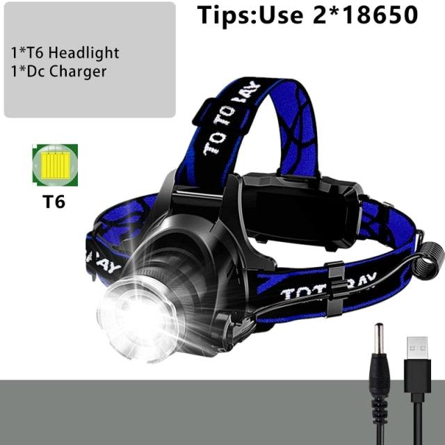 Newest  Waterproof XHP199 16-Core Super Bright Powerful Lantern Headlamp XHP110 LED USB  Flashlight XHP50 Headlight Rechargeable 18650 Zoom Torch Light