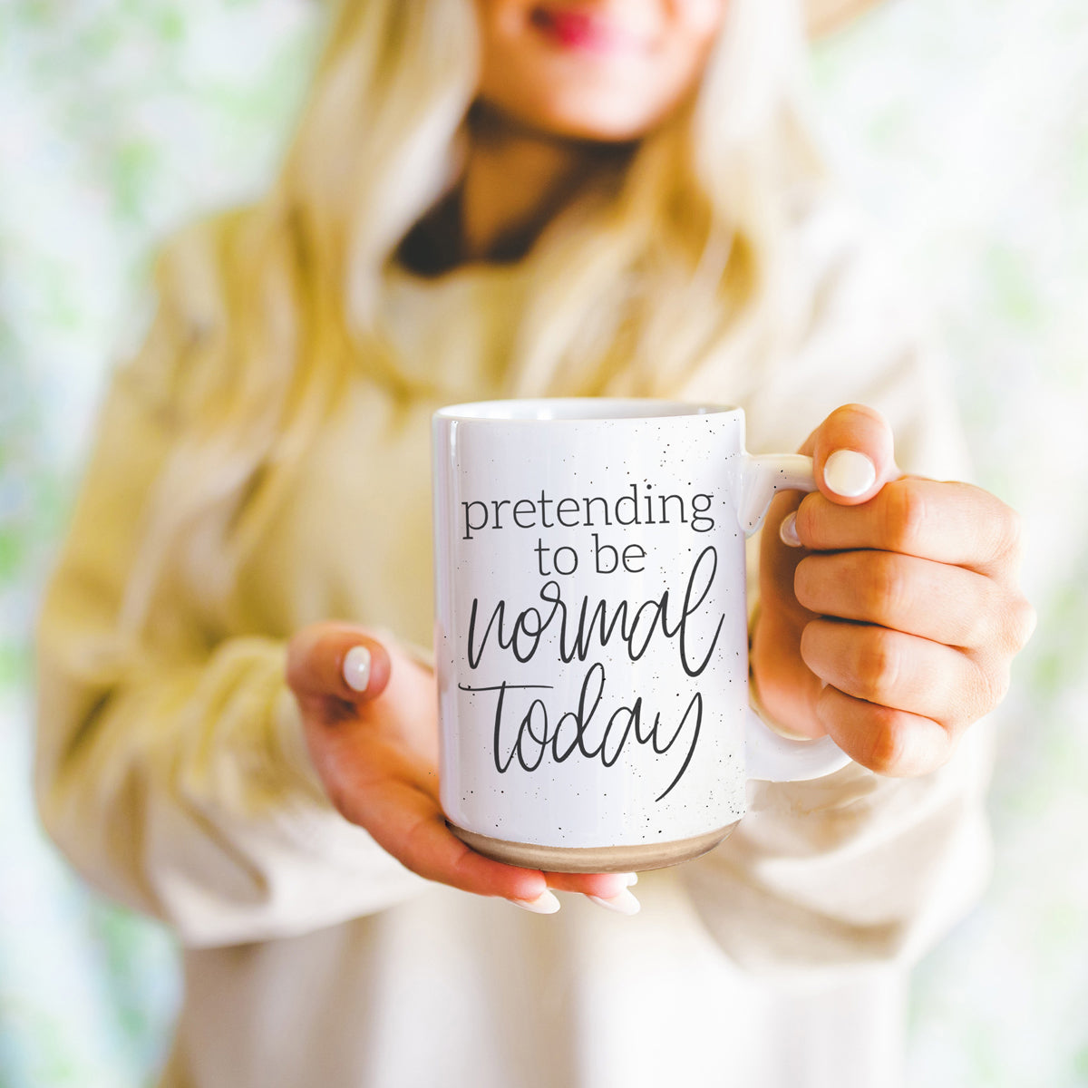 Funny Pretending To Be Normal Today 16oz Ceramic Coffee Mug Office Gift