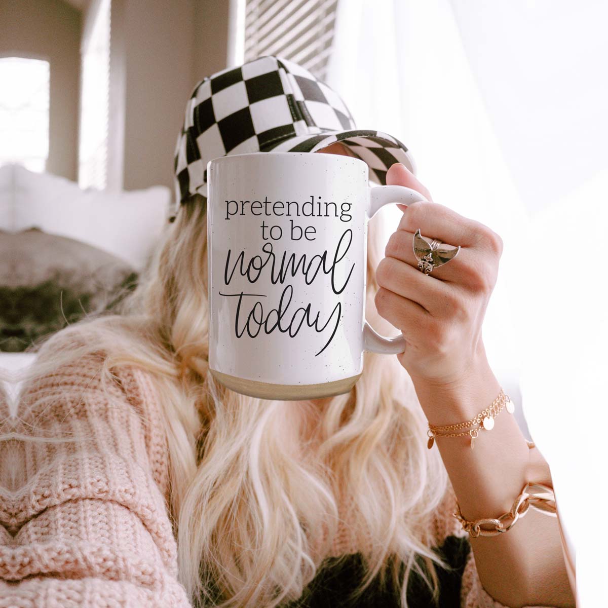 Funny Pretending To Be Normal Today 16oz Ceramic Coffee Mug Office Gift