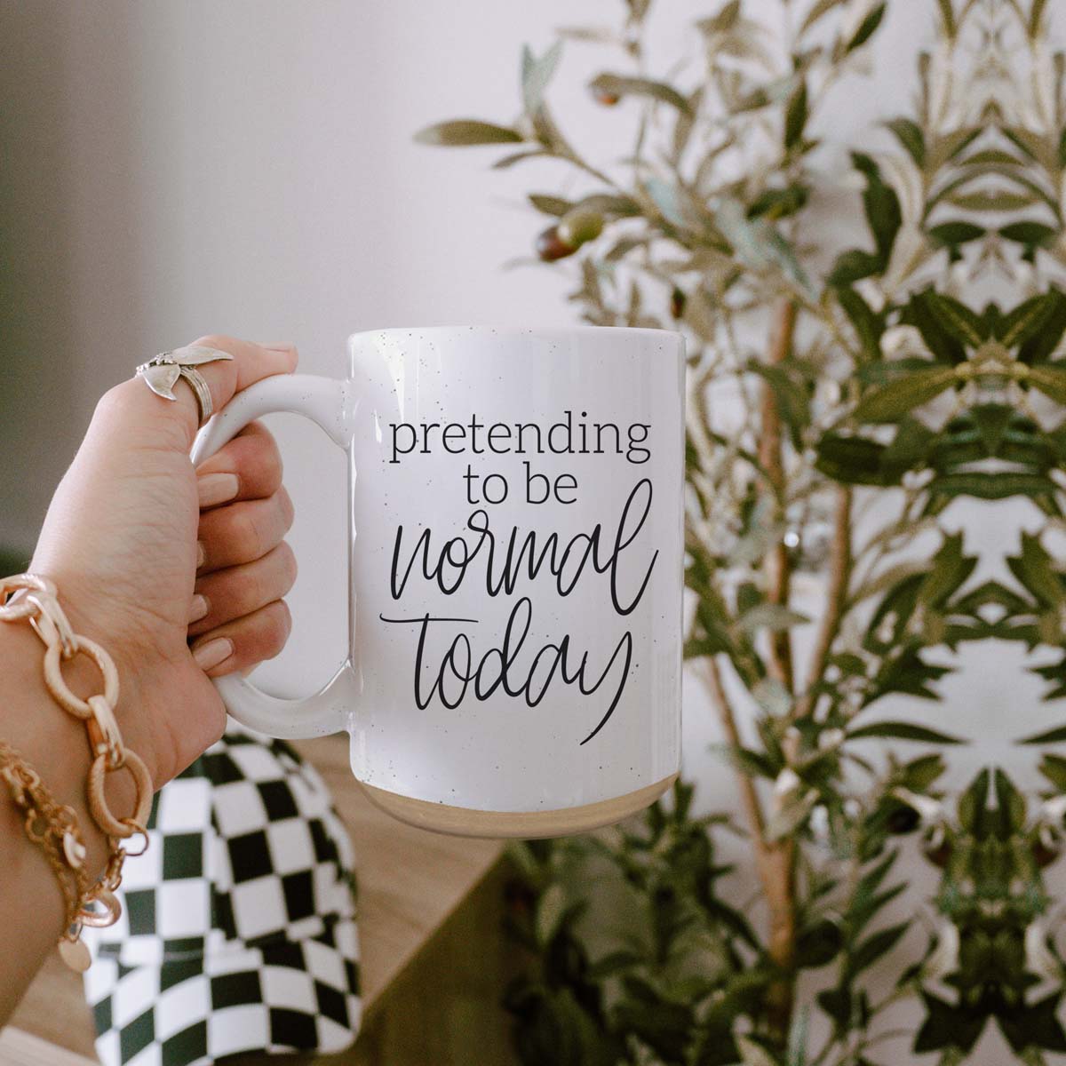 Funny Pretending To Be Normal Today 16oz Ceramic Coffee Mug Office Gift