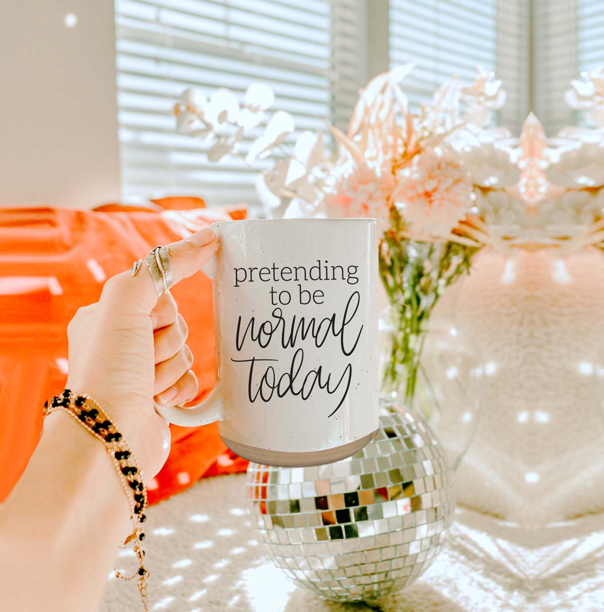 Funny Pretending To Be Normal Today 16oz Ceramic Coffee Mug Office Gift