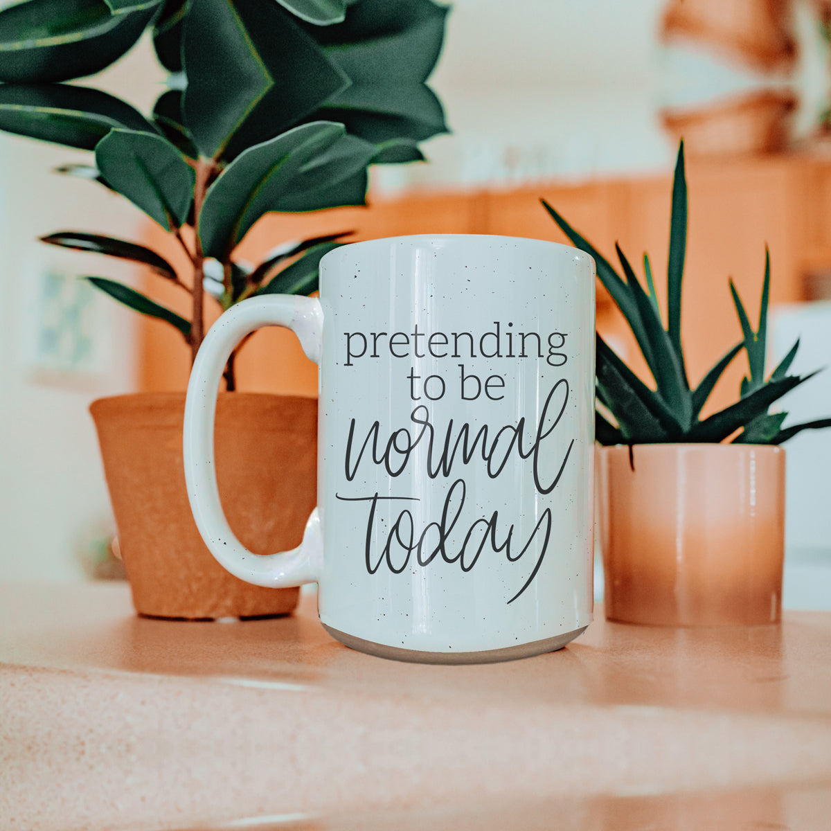 Funny Pretending To Be Normal Today 16oz Ceramic Coffee Mug Office Gift