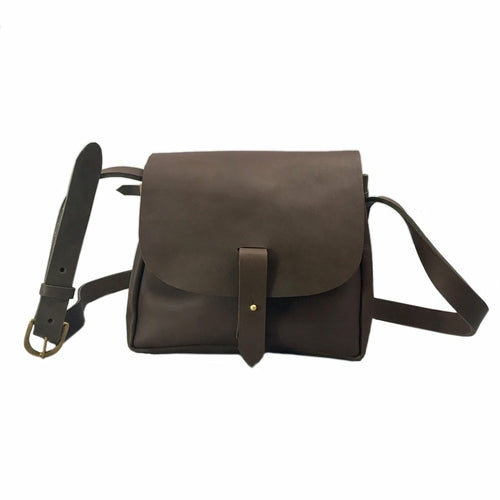 Nubukleder-Beuteltasche Handgefertigt Kenia Upcycling Neutrale Alltagstasche