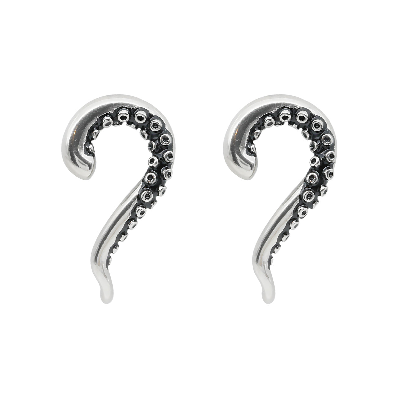 Boucles d'oreilles pieuvre en argent sterling, clous percés pour les amoureux de la mer