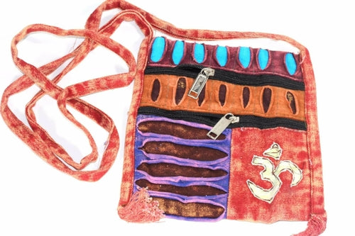 Om Bestickte Patchwork Boho Umhängetasche Jhola Handgemachte Tasche