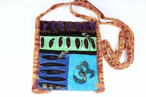 Om Bestickte Patchwork Boho Umhängetasche Jhola Handgemachte Tasche