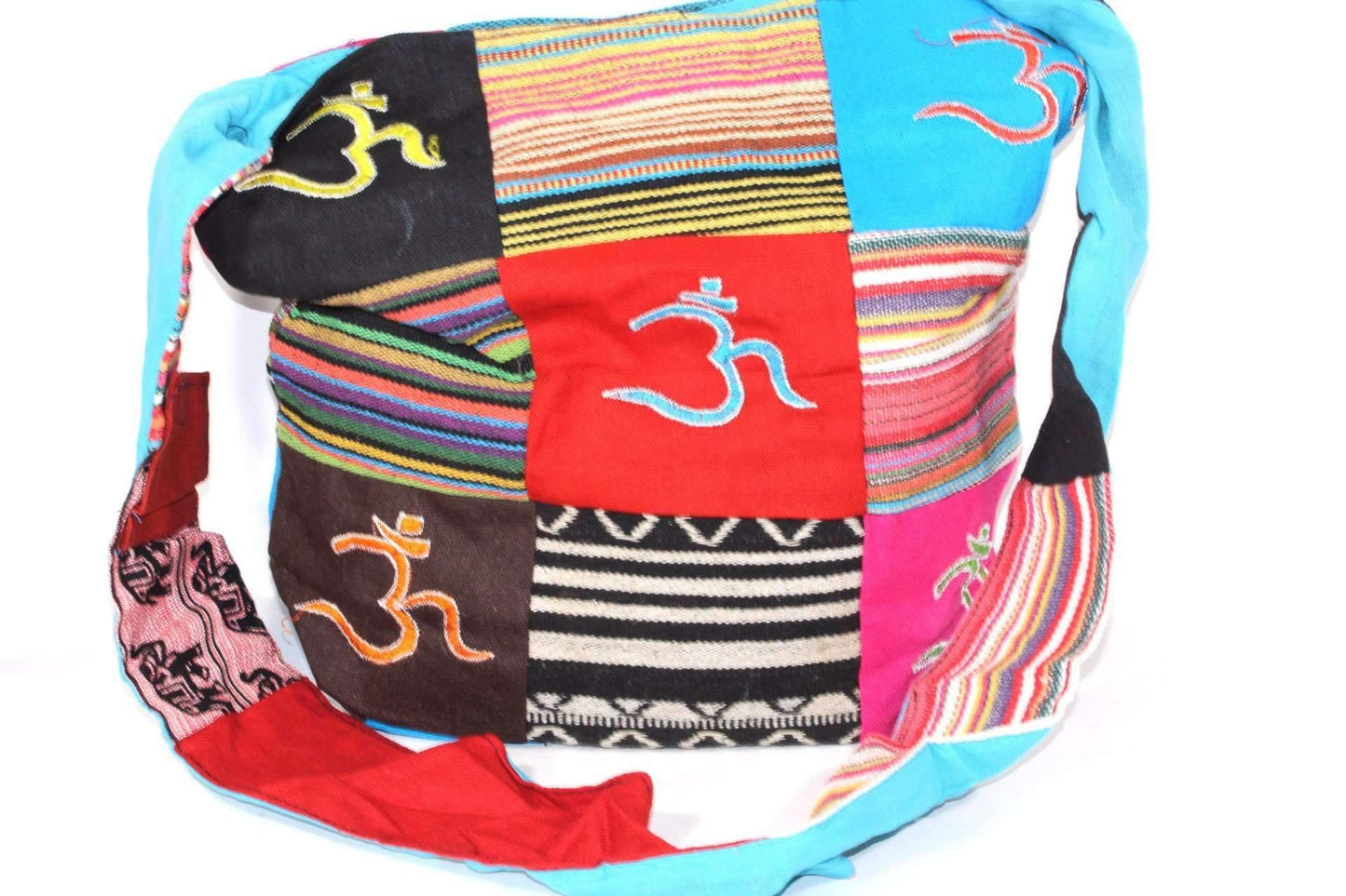 Om Patchwork Sling Jhola Tasche Boho Umhängetasche kleine Tragetasche