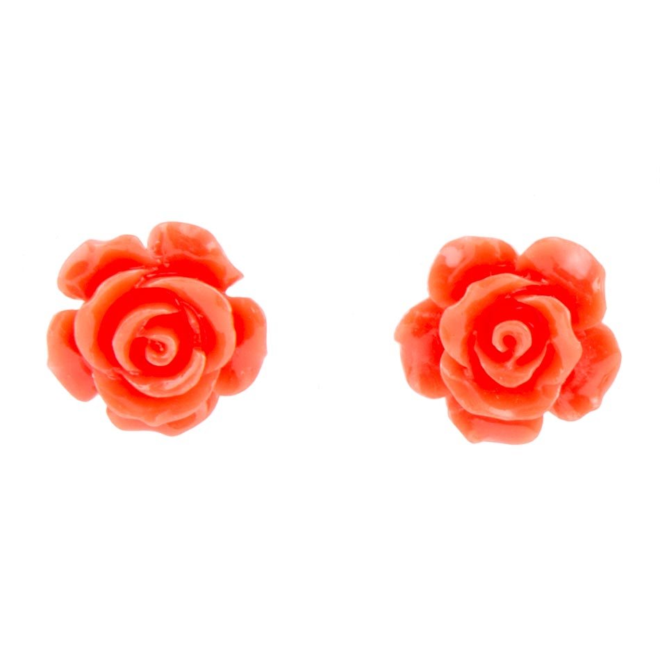 Ohrstecker Orange Korallenrose