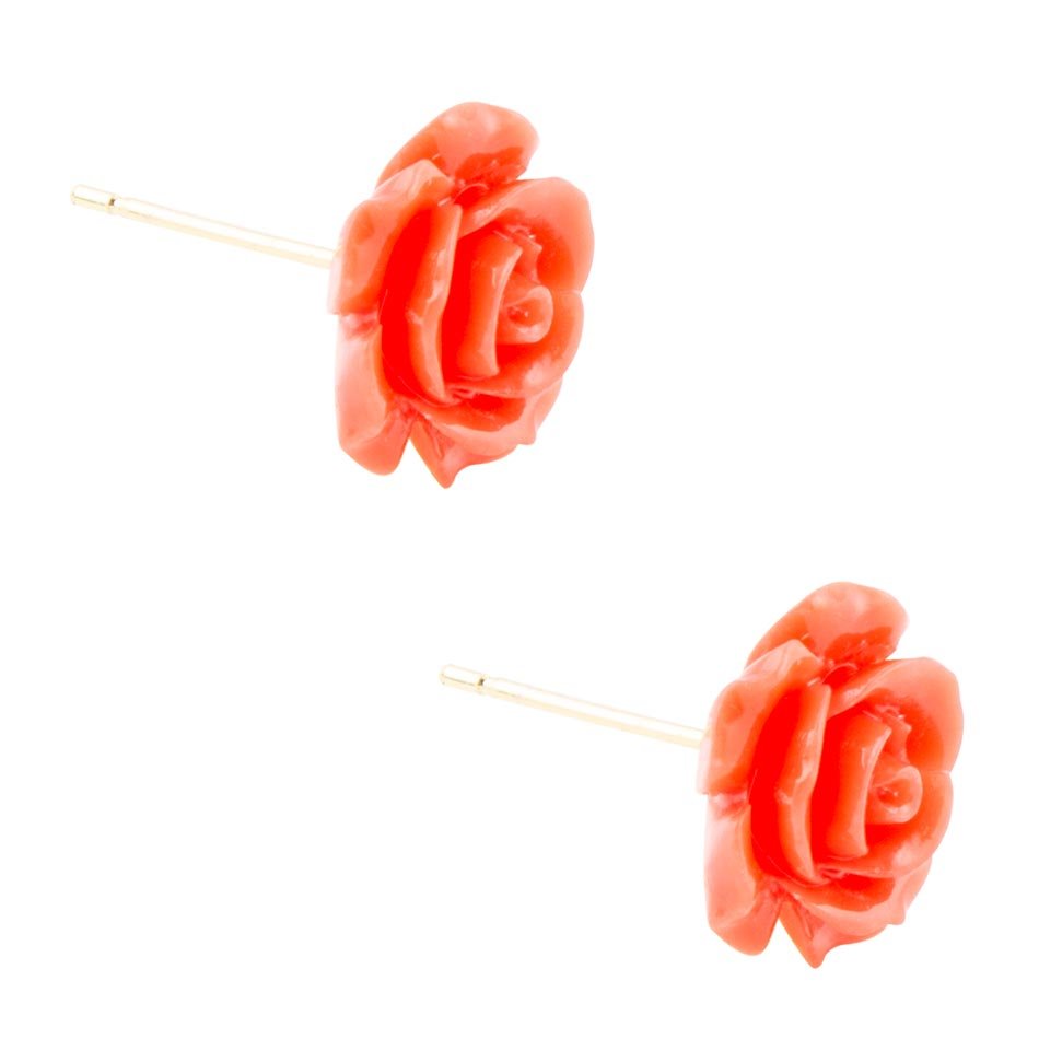 Ohrstecker Orange Korallenrose