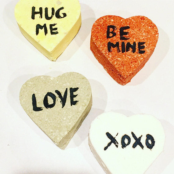 Bio Gesprächsherz Badebomben Valentinsgeschenkset