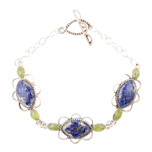 Oxford Lapislazuli- und Jade-Armband