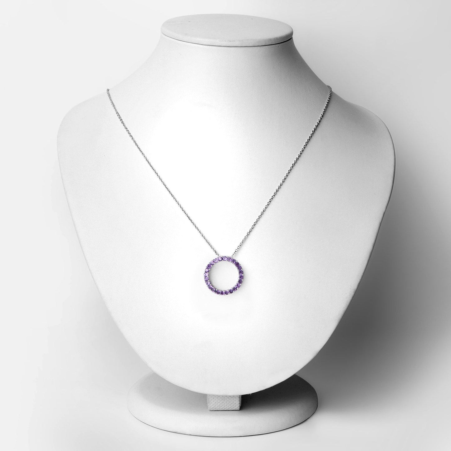 Pendentif en argent sterling .925 et améthyste véritable de 0,72 carat