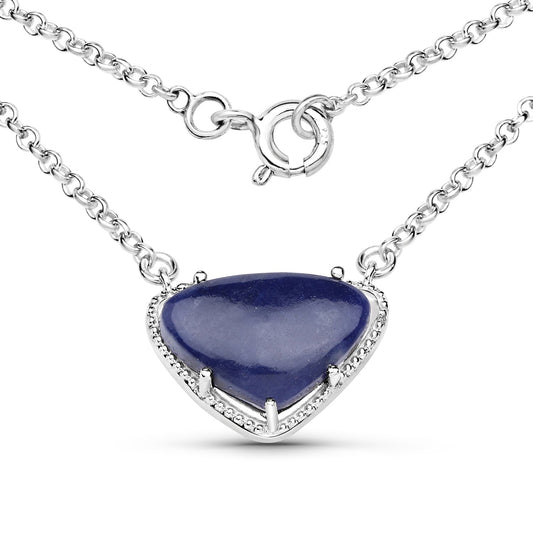 3,92 Karat Echter Blauer Aventurin .925 Sterling Silber Anhänger