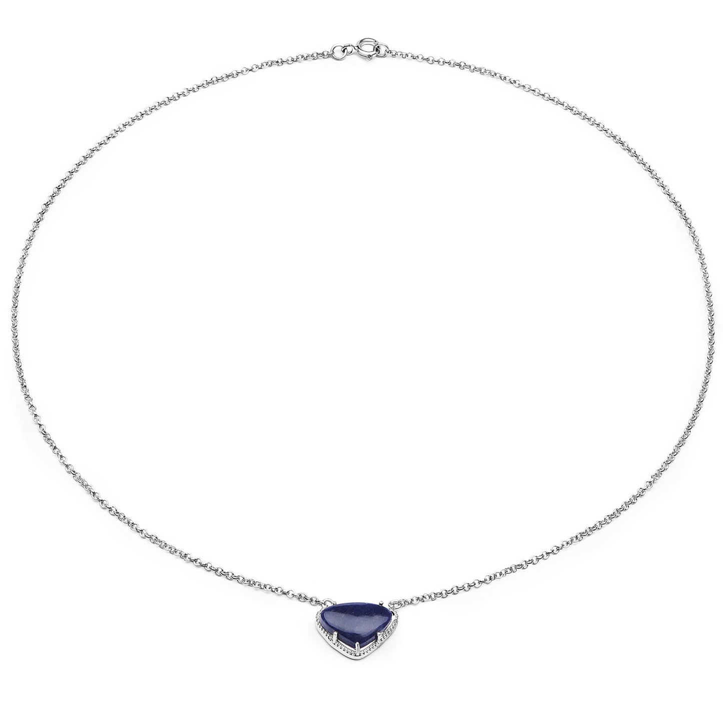 3,92 Karat Echter Blauer Aventurin .925 Sterling Silber Anhänger