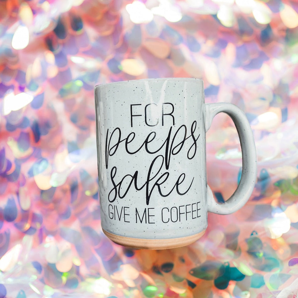 For Peep's Sake Kaffeetasse 473ml Keramik Pastellblau Rosa Lustiges Geschenk