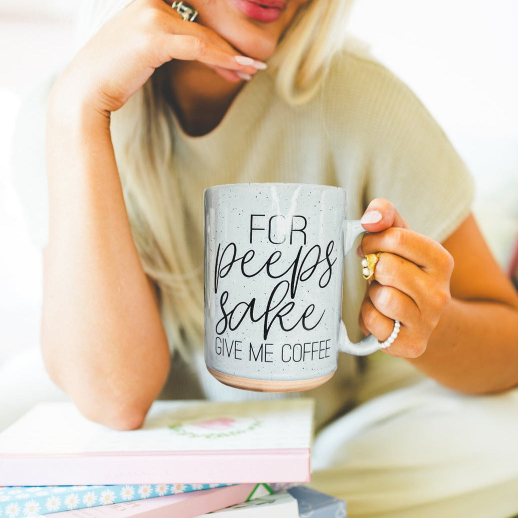 For Peep's Sake Kaffeetasse 473ml Keramik Pastellblau Rosa Lustiges Geschenk