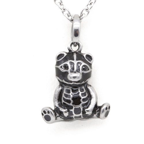 Collier avec pendentif Petit Ours en Argent et Accents de Cristal