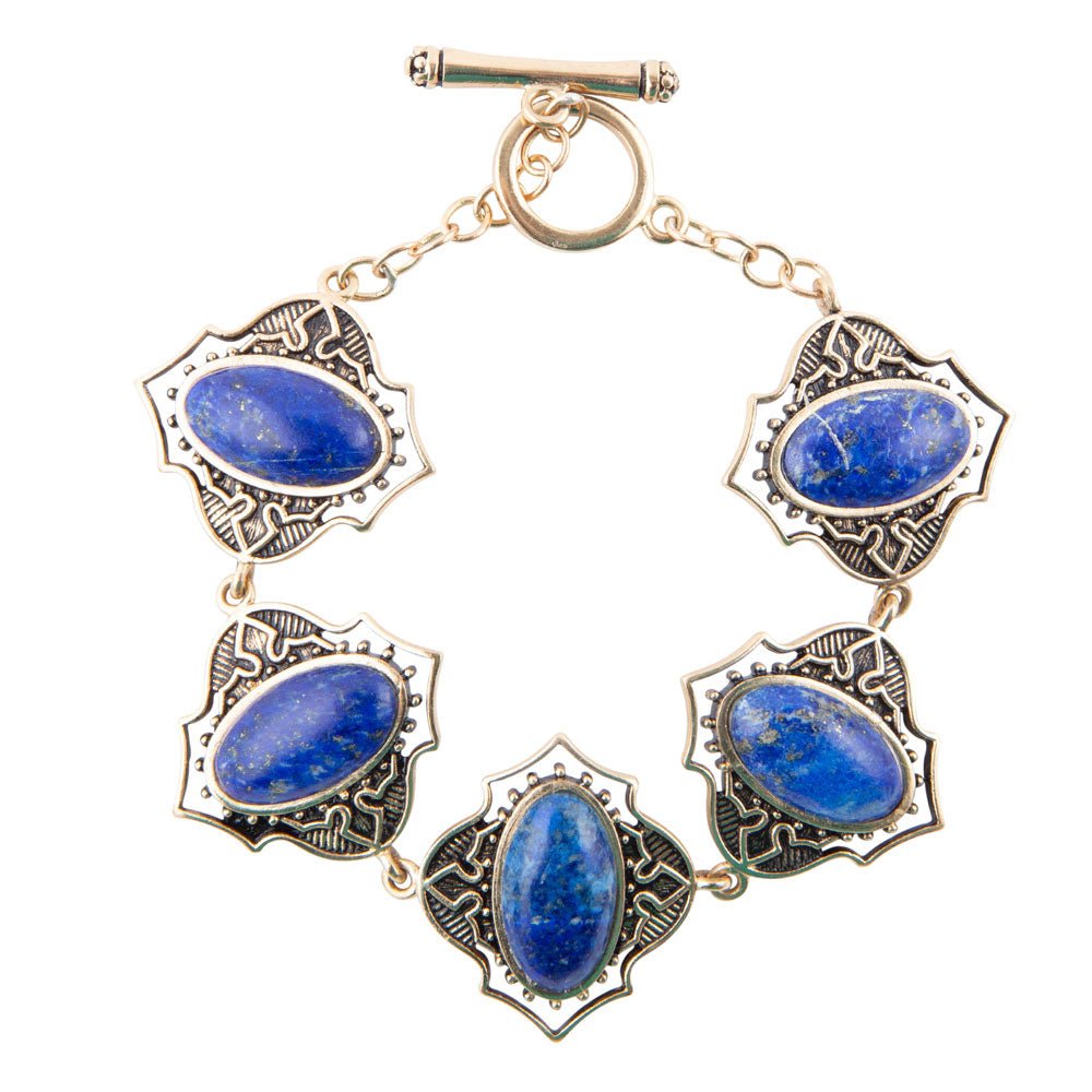Armband mit Phantom-Lapislazuli-Knebelverschluss