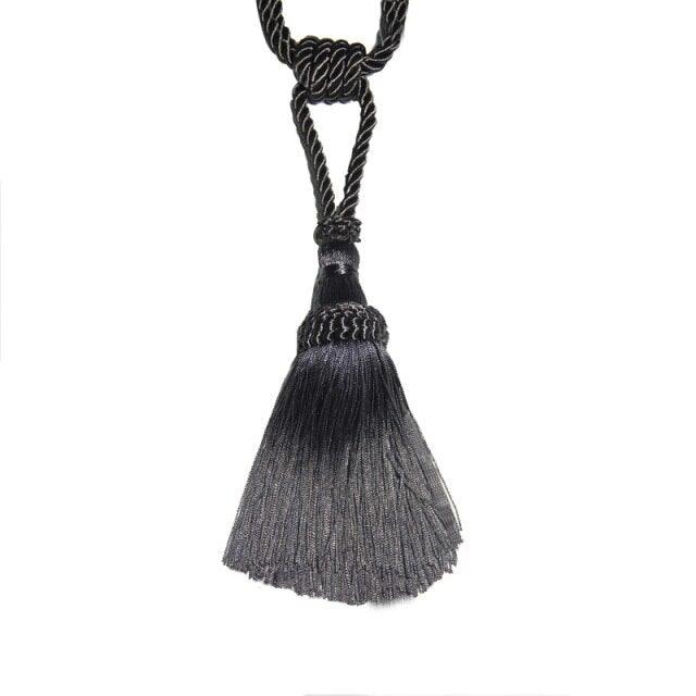 Polyester Tassel Curtain Tieback Handmade Hanging Tassels Fringe Curtains Holder Buckle Rope Decor Room Accessories European Style High-Grade Curtains Tieback Rope Tassel Holdbacks