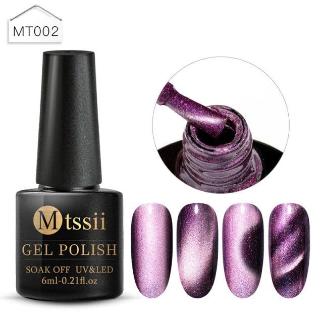 Popular Cat Eye Gel Nail Polish Magnetic Colorful UV Rainbow Gel Fashion Charming Effect Modern Design