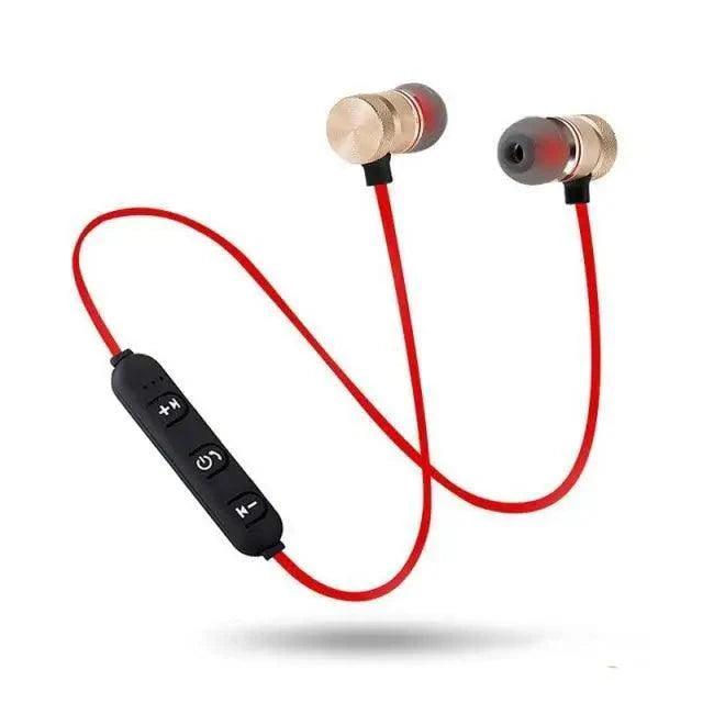 Portable Magnetic Sport Bluetooth Wireless Stereo Earphones For Workout Gym Noise Cancelling Earphones