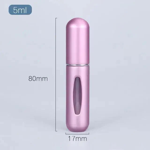 Portable Mini Refillable Atomizer Bottle Lightweight Container For Cosmetics Mini Aluminum Empty Bottle For Traveling Cute Little Bottle For Ladies 5ml