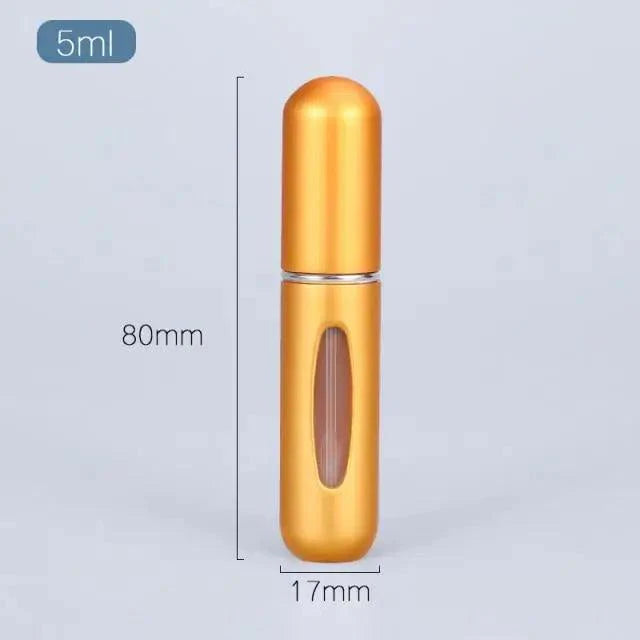 Portable Mini Refillable Atomizer Bottle Lightweight Container For Cosmetics Mini Aluminum Empty Bottle For Traveling Cute Little Bottle For Ladies 5ml