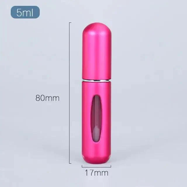 Portable Mini Refillable Atomizer Bottle Lightweight Container For Cosmetics Mini Aluminum Empty Bottle For Traveling Cute Little Bottle For Ladies 5ml