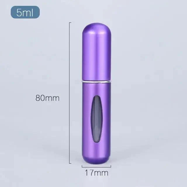 Portable Mini Refillable Atomizer Bottle Lightweight Container For Cosmetics Mini Aluminum Empty Bottle For Traveling Cute Little Bottle For Ladies 5ml