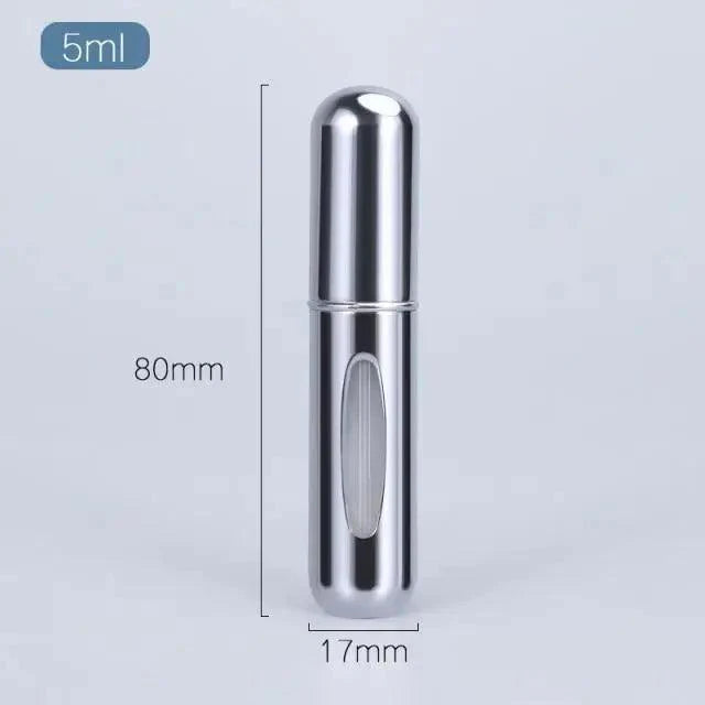 Portable Mini Refillable Atomizer Bottle Lightweight Container For Cosmetics Mini Aluminum Empty Bottle For Traveling Cute Little Bottle For Ladies 5ml