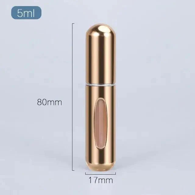 Portable Mini Refillable Atomizer Bottle Lightweight Container For Cosmetics Mini Aluminum Empty Bottle For Traveling Cute Little Bottle For Ladies 5ml