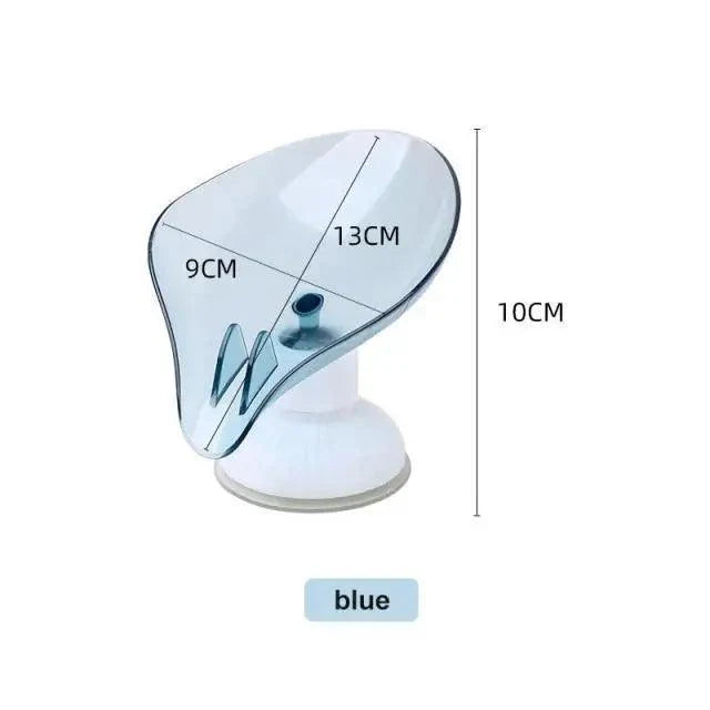 Portable Soap Dish Leaf Shape Soap Holder Leaf Shaped Soap Box Soap Dish For Bathroom Suction Cup Bathroom Storage For Soap Soap Dishes Sponge Container with Suction Cup Leaf Shape Self Draining for Bathroom Kitchen Sink