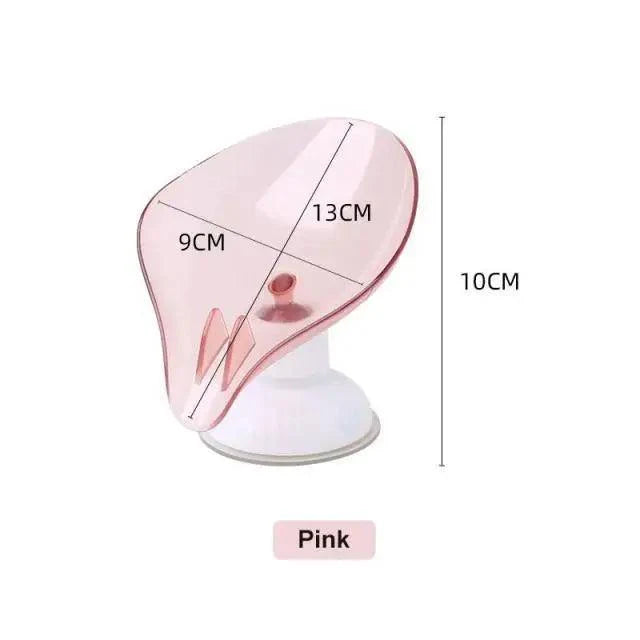 Portable Soap Dish Leaf Shape Soap Holder Leaf Shaped Soap Box Soap Dish For Bathroom Suction Cup Bathroom Storage For Soap Soap Dishes Sponge Container with Suction Cup Leaf Shape Self Draining for Bathroom Kitchen Sink