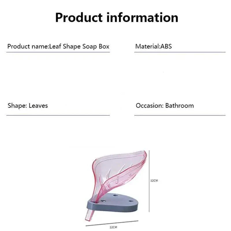 Portable Soap Dish Leaf Shape Soap Holder Leaf Shaped Soap Box Soap Dish For Bathroom Suction Cup Bathroom Storage For Soap Soap Dishes Sponge Container with Suction Cup Leaf Shape Self Draining for Bathroom Kitchen Sink