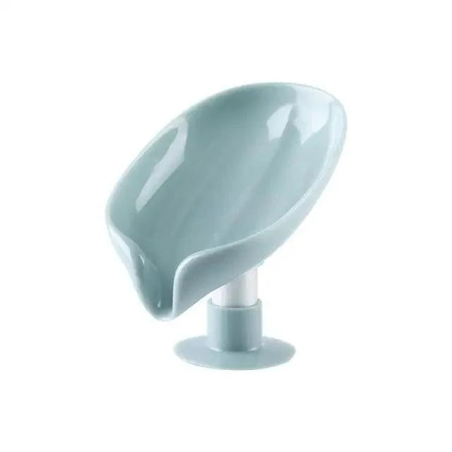 Portable Soap Dish Leaf Shape Soap Holder Leaf Shaped Soap Box Soap Dish For Bathroom Suction Cup Bathroom Storage For Soap Soap Dishes Sponge Container with Suction Cup Leaf Shape Self Draining for Bathroom Kitchen Sink