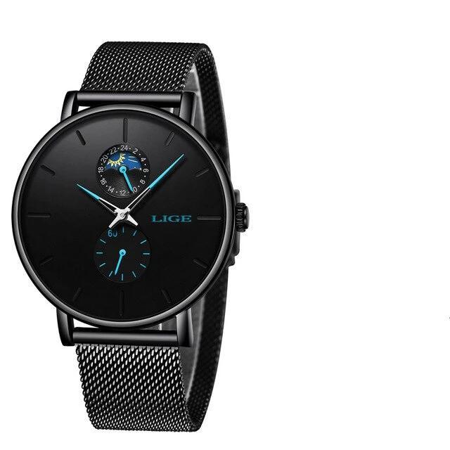Women's Elegant Waterproof Watch With Chronometers And Braided Stainless Steel Bracelet Excellent Design Perfect Gift