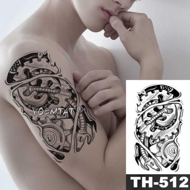 Realistic Temporary Lion Wolf Sticker Tattoo Waterproof  Elegant Body Arm Warrior Tattoo For Mens