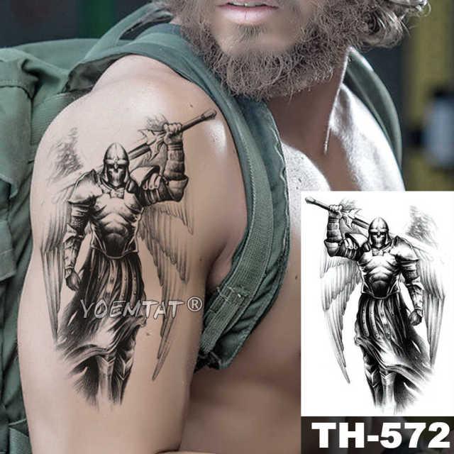 Realistic Temporary Lion Wolf Sticker Tattoo Waterproof  Elegant Body Arm Warrior Tattoo For Mens