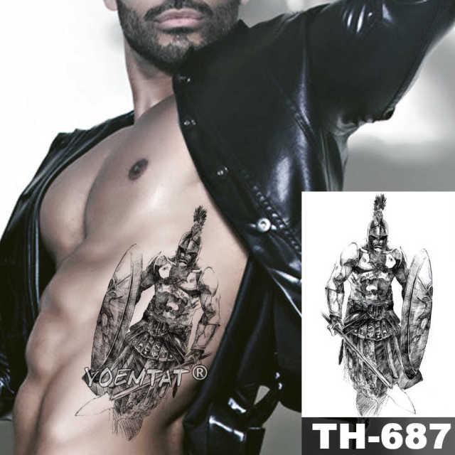Realistic Temporary Lion Wolf Sticker Tattoo Waterproof  Elegant Body Arm Warrior Tattoo For Mens