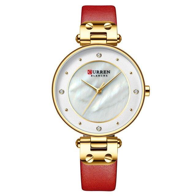 Women's Luxury Watches In Excellent Background And Zircon Designs Business Style Wristwatch Perfect Gift For Her