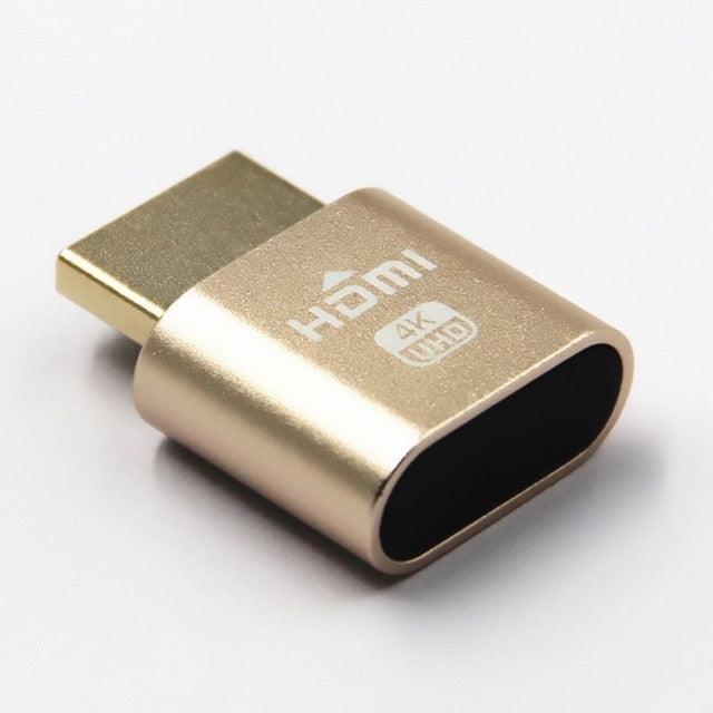 HDMI Virtual Display 4K HDMI Plug Display Cheat Virtual Plug HDMI High Resolution Virtual Monitor Display Emulator New Generation Headless Display Adapter Supports Up To 4K