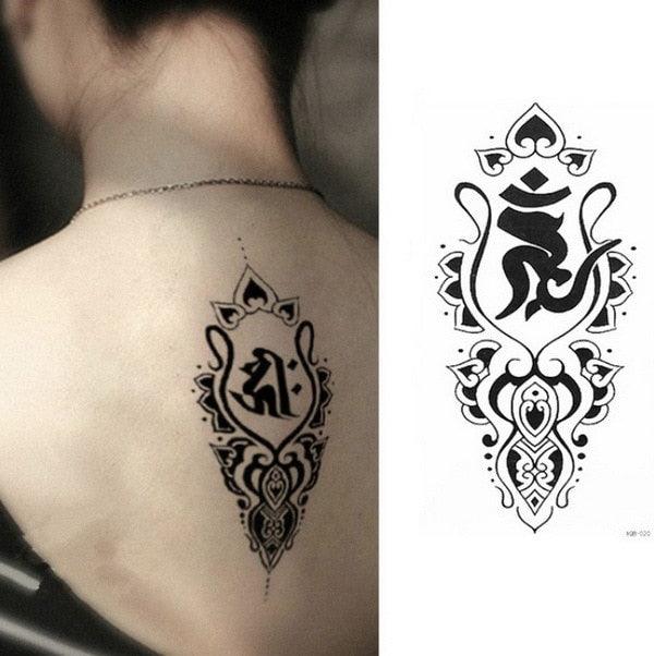 Luxury Colorful And Black Womens Tattoo Temporary Flower Waterproof Elegant Modern Tattoo For Shoulder