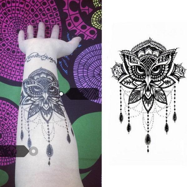 Luxury Colorful And Black Womens Tattoo Temporary Flower Waterproof Elegant Modern Tattoo For Shoulder