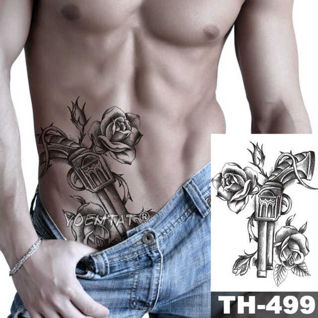 Gladiator Temporary Tattoo Sticker Flower Waterproof Big Modern Womens Mens Body Tattoo Luxury Design