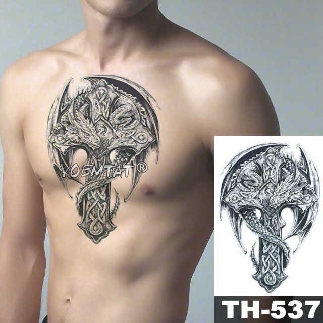 Gladiator Temporary Tattoo Sticker Flower Waterproof Big Modern Womens Mens Body Tattoo Luxury Design