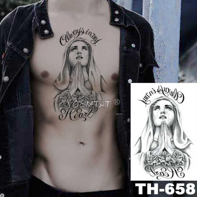 Gladiator Temporary Tattoo Sticker Flower Waterproof Big Modern Womens Mens Body Tattoo Luxury Design