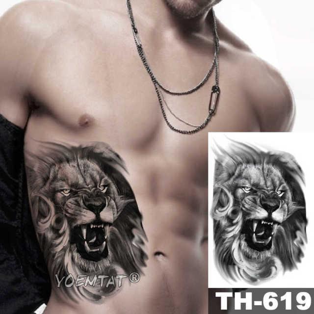 Gladiator Temporary Tattoo Sticker Flower Waterproof Big Modern Womens Mens Body Tattoo Luxury Design