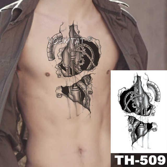 Gladiator Temporary Tattoo Sticker Flower Waterproof Big Modern Womens Mens Body Tattoo Luxury Design